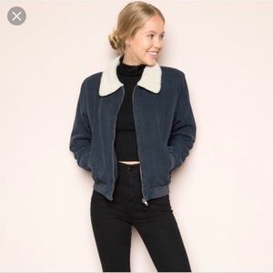 Brandy Melville Sherpa Bomber Jacket